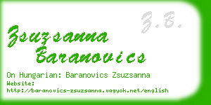 zsuzsanna baranovics business card